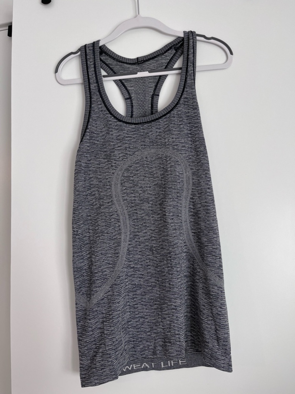 Women's lululemon Gray Racerback Tank Top-full length